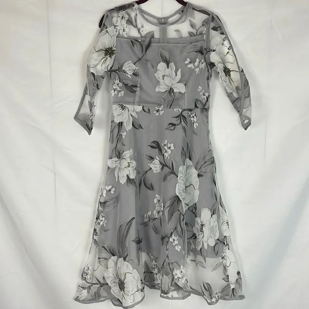 SheerΒ FloralβDressβ